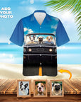 Camisa hawaiana personalizada (El clásico Woofstang: 1-4 mascotas)