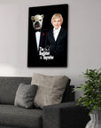 Lienzo personalizado para mascotas/humanos 'The Dogfather &amp; Dogmother'