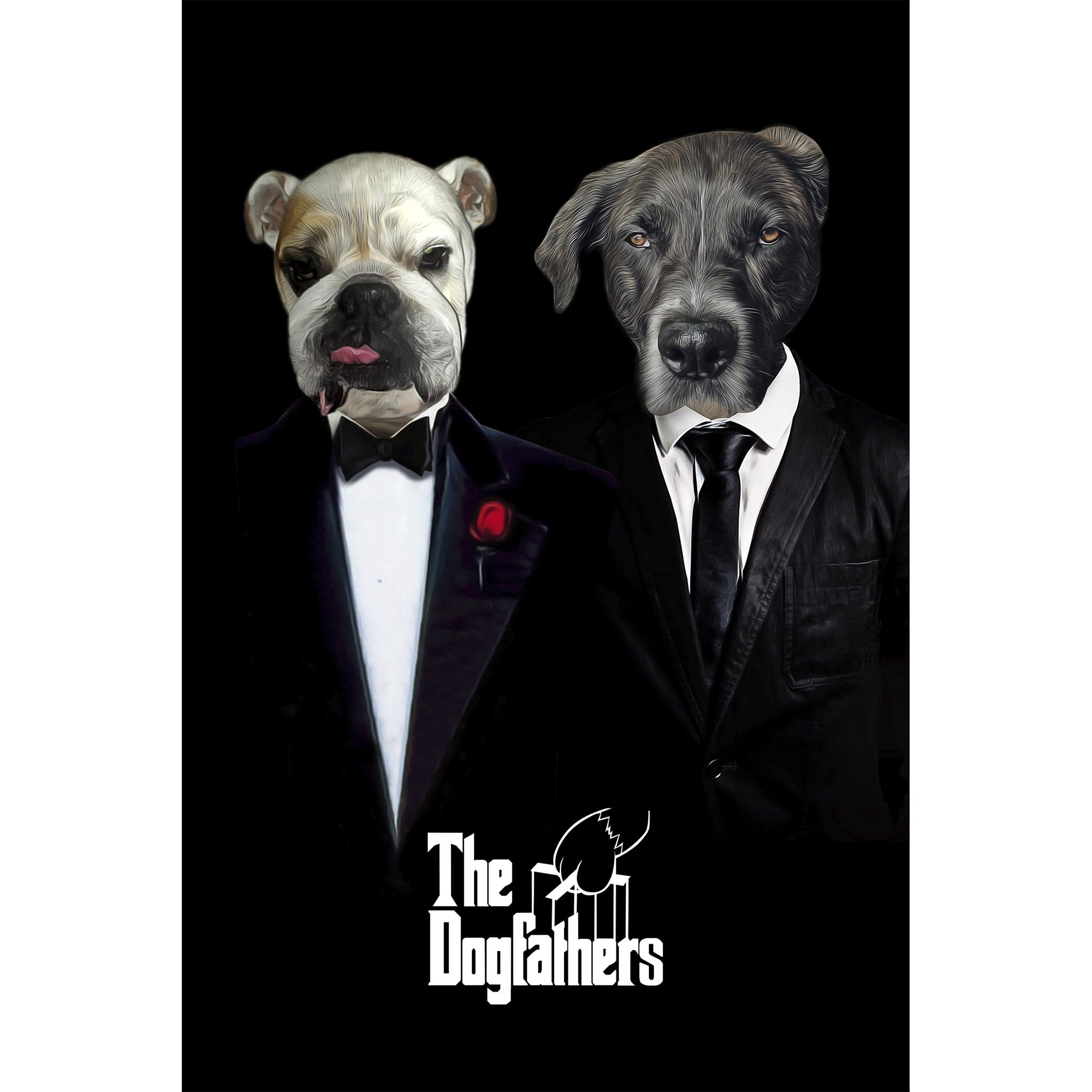 Retrato digital de 2 mascotas de &#39;The Dogfathers&#39;