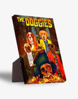 Lienzo de pie personalizado para 4 mascotas 'The Doggies'