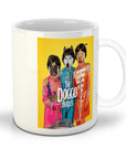 Taza personalizada con 3 mascotas 'The Doggo Beatles'