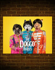 Póster personalizado de 3 mascotas 'The Doggo Beatles'