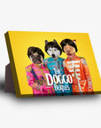 Lienzo personalizado con 3 mascotas de pie 'The Doggo Beatles'