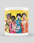 Taza personalizada con 4 mascotas 'The Doggo Beatles'