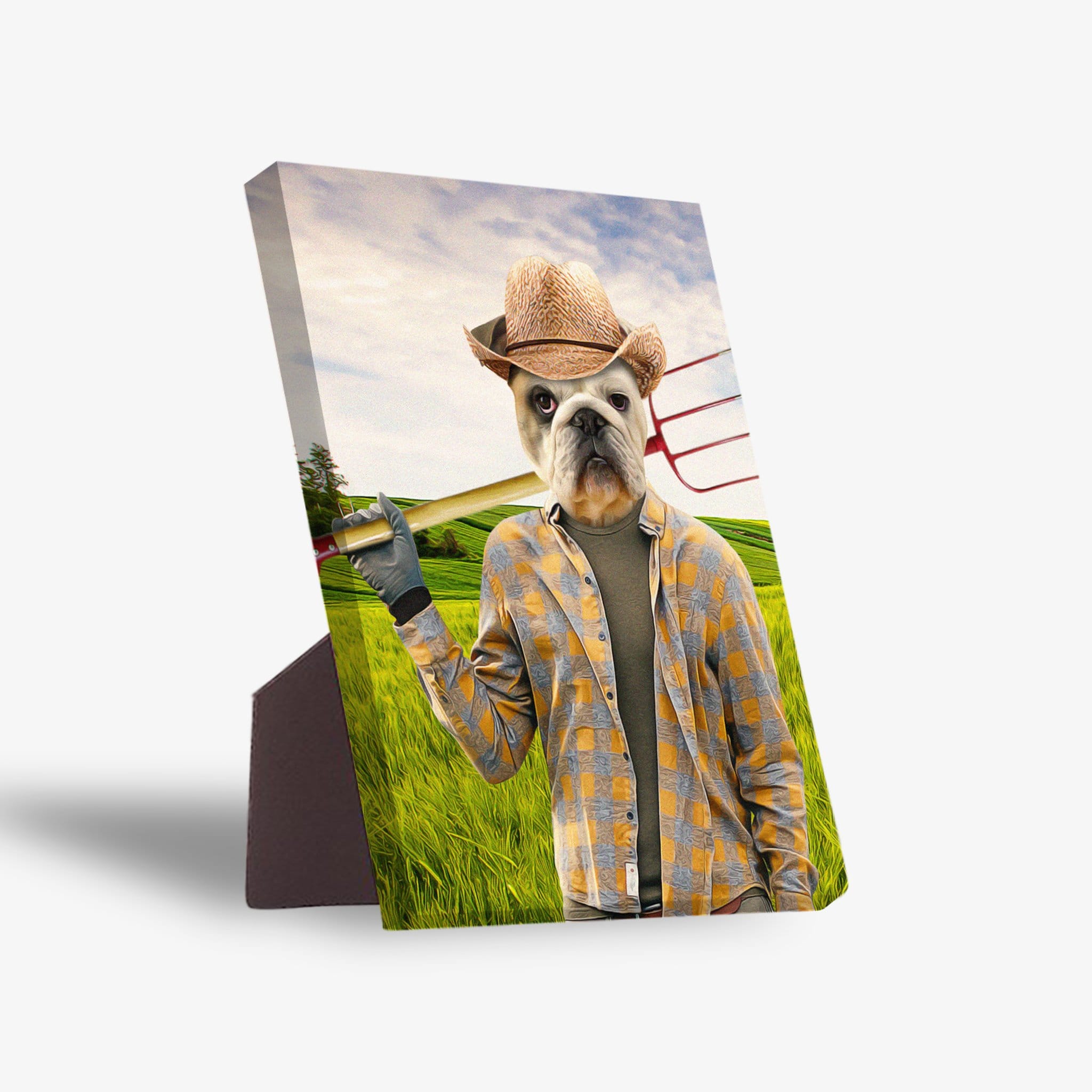 Lienzo personalizado para mascotas &#39;The Farmer&#39;