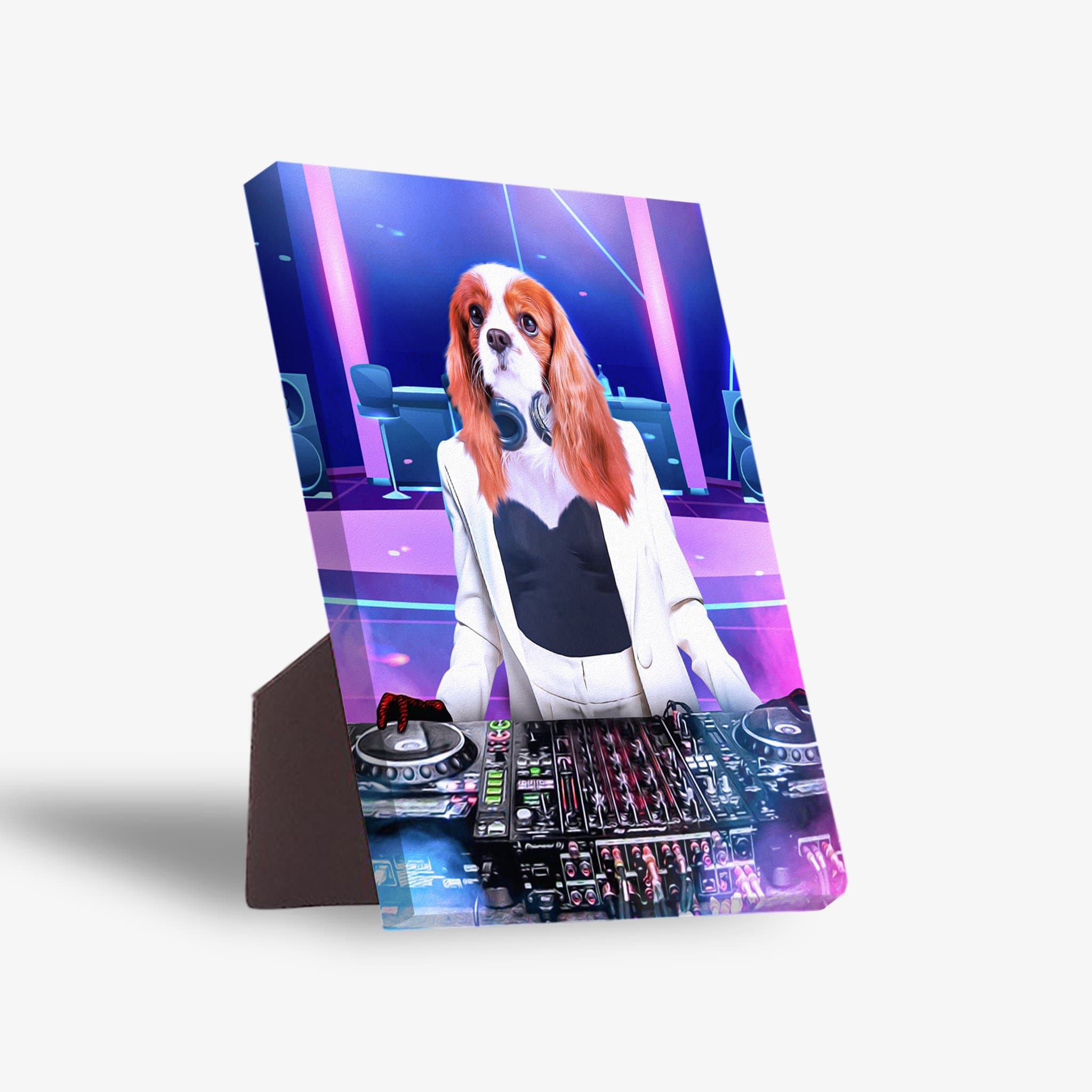 Lienzo personalizado para mascotas &#39;The Female DJ&#39;