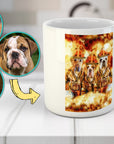 Taza personalizada con 3 mascotas 'Los Bomberos'