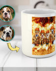 Taza personalizada para 4 mascotas 'Los Bomberos'