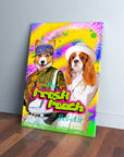 Lienzo personalizado para 2 mascotas 'The Fresh Pooch'