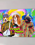 Lienzo personalizado para 3 mascotas 'The Fresh Pooch'