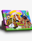 Lienzo personalizado con 3 mascotas de pie 'The Fresh Pooch'