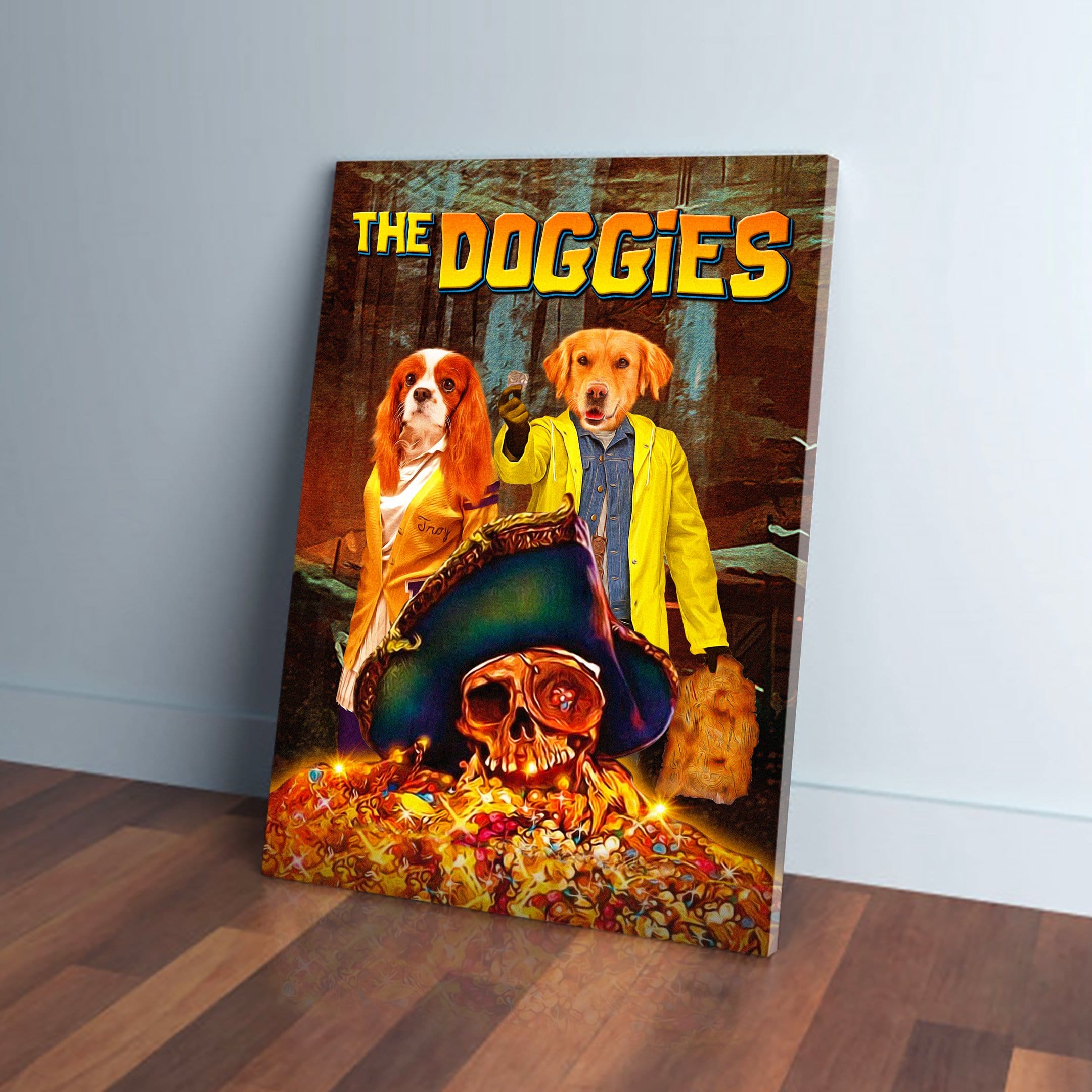 Lienzo personalizado para 2 mascotas &#39;The Doggies&#39;