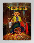 Manta personalizada para 3 mascotas 'The Doggies'