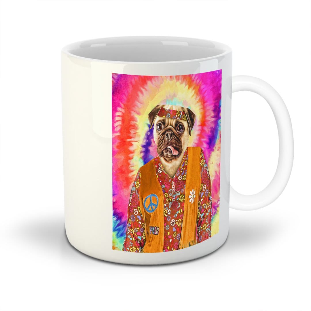 Taza Personalizada para Mascota &#39;El Hippie (Mujer)&#39;