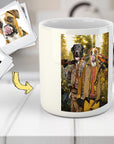 Taza personalizada para 2 mascotas 'Los Cazadores'