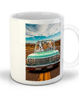 Taza personalizada para 2 mascotas 'The Lowrider'