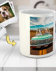 Taza personalizada para 2 mascotas 'The Lowrider'