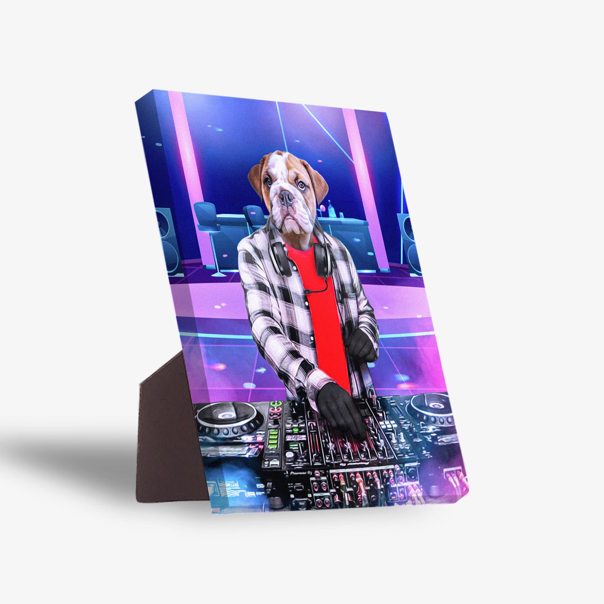 Lienzo personalizado para mascotas &#39;The Male DJ&#39;