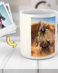 Taza personalizada para mascota 'El piloto de motocross'