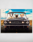 Póster personalizado con 3 mascotas 'The Classic Woofstang'