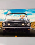 Lienzo personalizado para mascotas 'The Classic Woofstang'