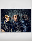 Póster personalizado con 3 mascotas 'The Navy Veterans'