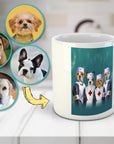 Taza Personalizada para 4 Mascotas 'Las Enfermeras'