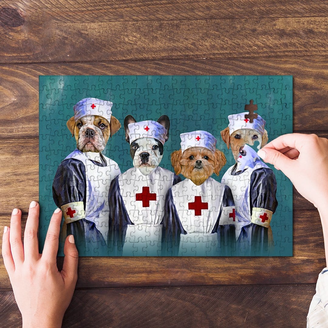 Puzzle personalizado de 4 mascotas &#39;Las Enfermeras&#39;