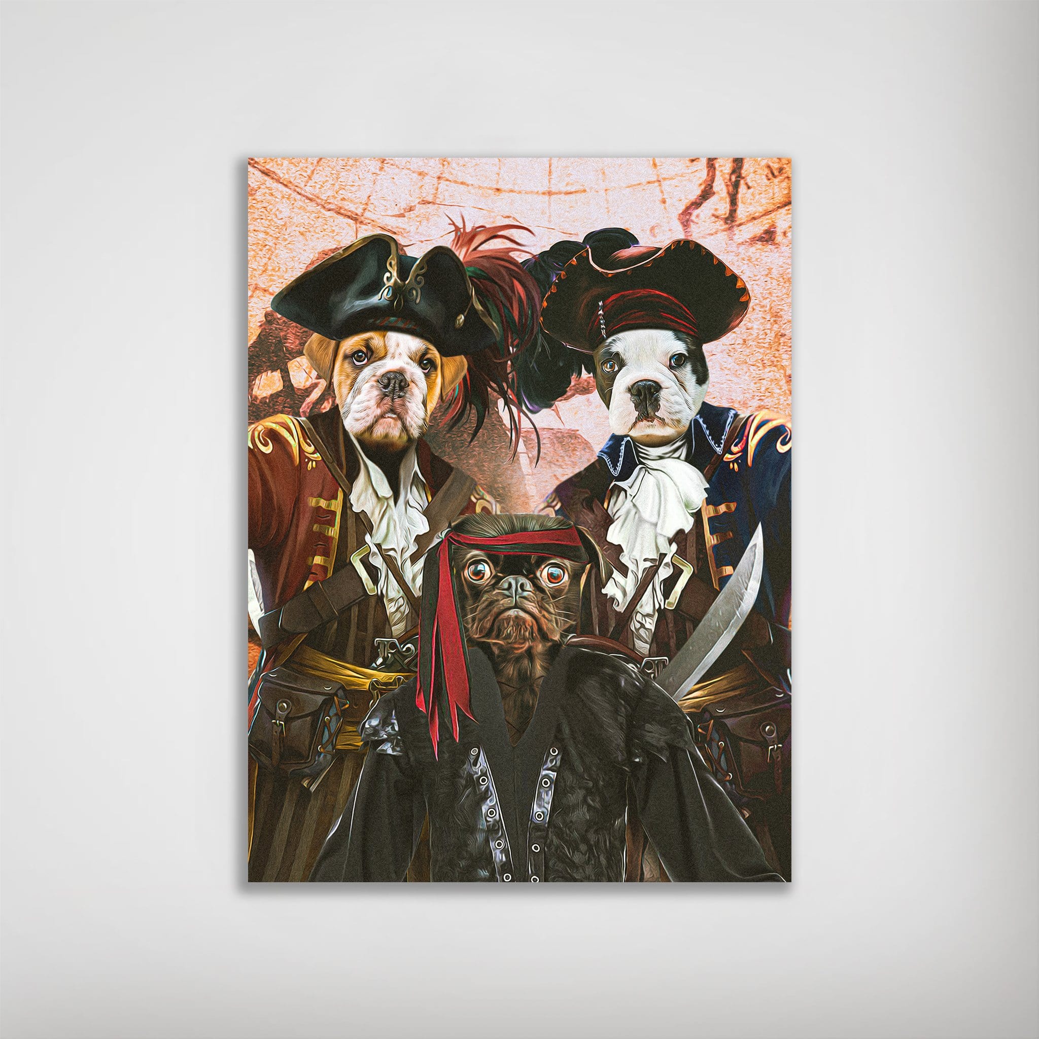 Póster personalizado de 3 mascotas &#39;Los Piratas&#39;