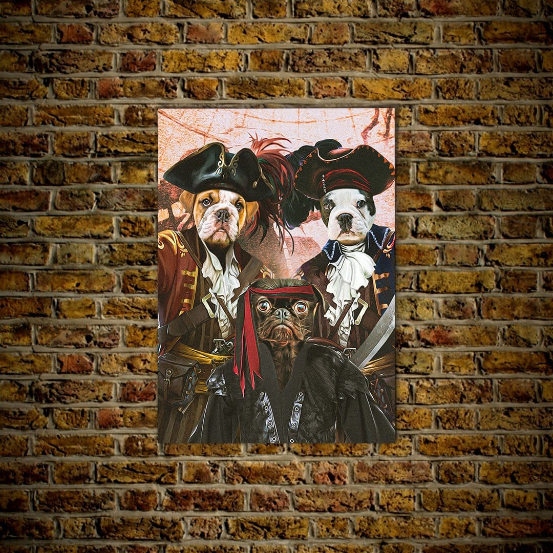 Póster personalizado de 3 mascotas &#39;Los Piratas&#39;