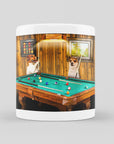 Taza personalizada para 2 mascotas 'The Pool Players'