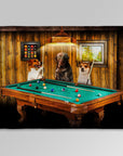 Manta personalizada para 3 mascotas 'The Pool Players' 