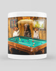 Taza personalizada con 3 mascotas 'The Pool Players'