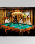 Manta personalizada para 4 mascotas 'The Pool Players'