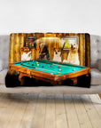 Manta personalizada para 4 mascotas 'The Pool Players'