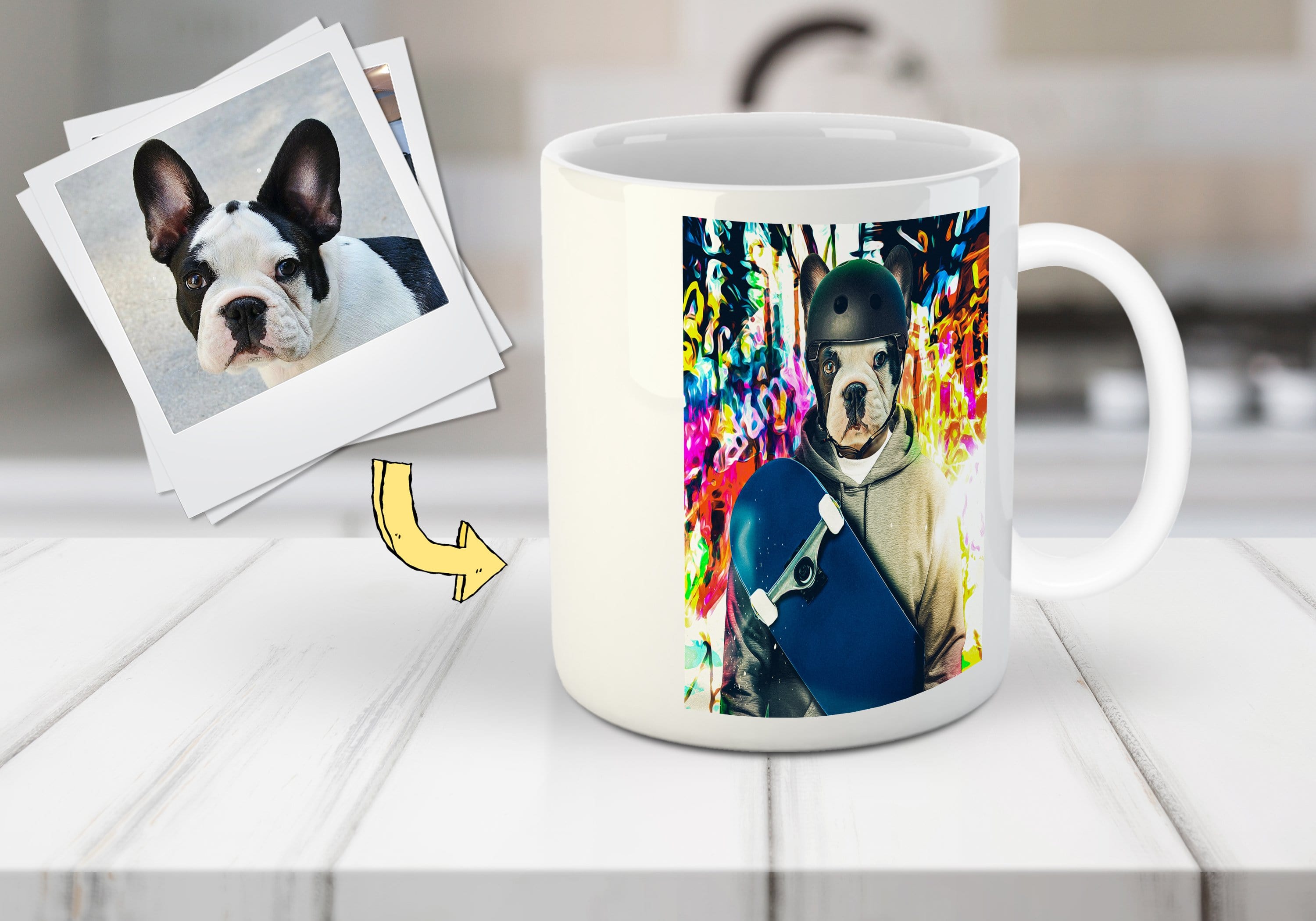 Taza Personalizada para Mascotas &#39;El Skater&#39;