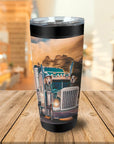 Vaso personalizado para 2 mascotas 'The Truckers'