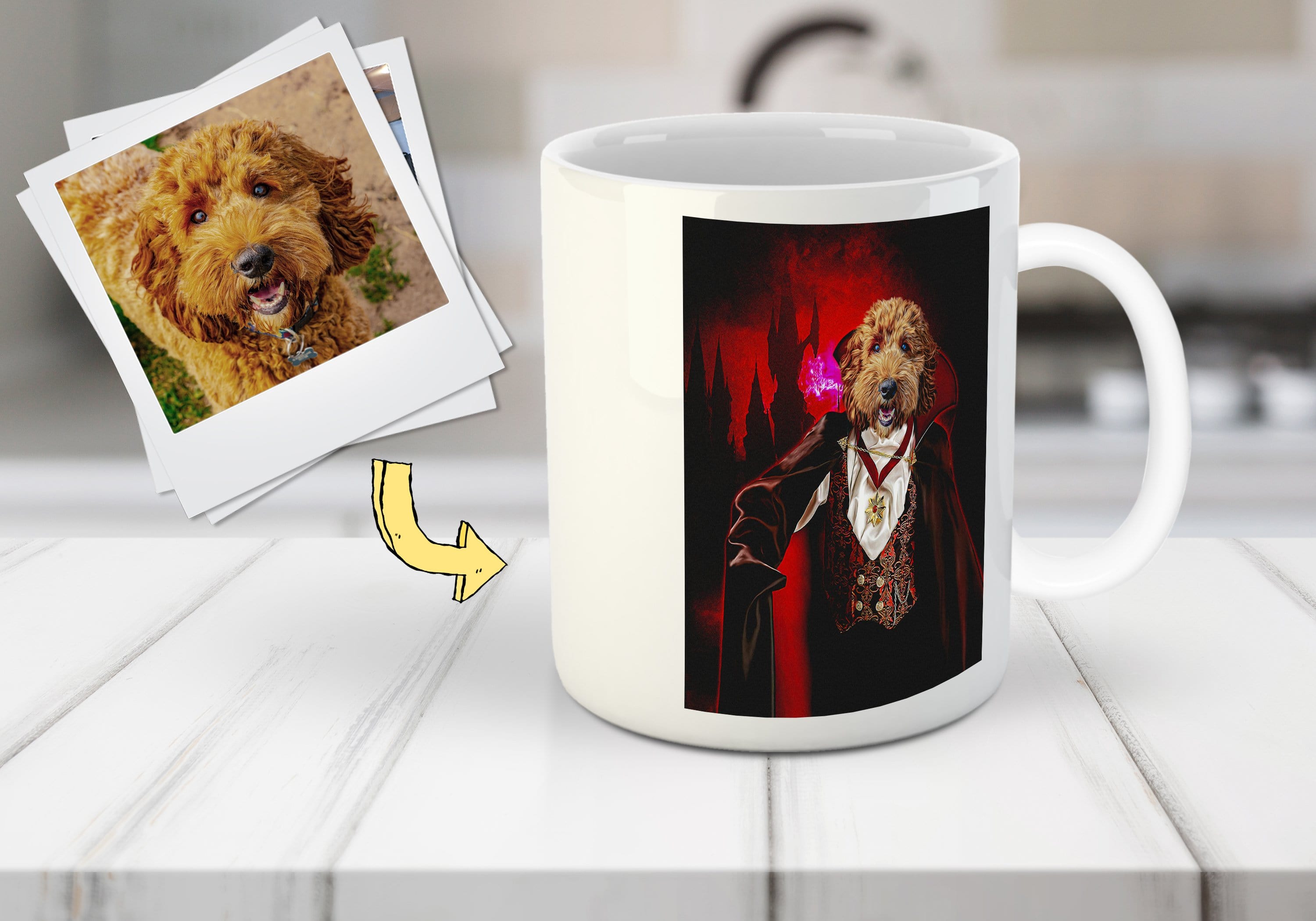 Taza Personalizada para Mascotas &#39;El Vampiro&#39;