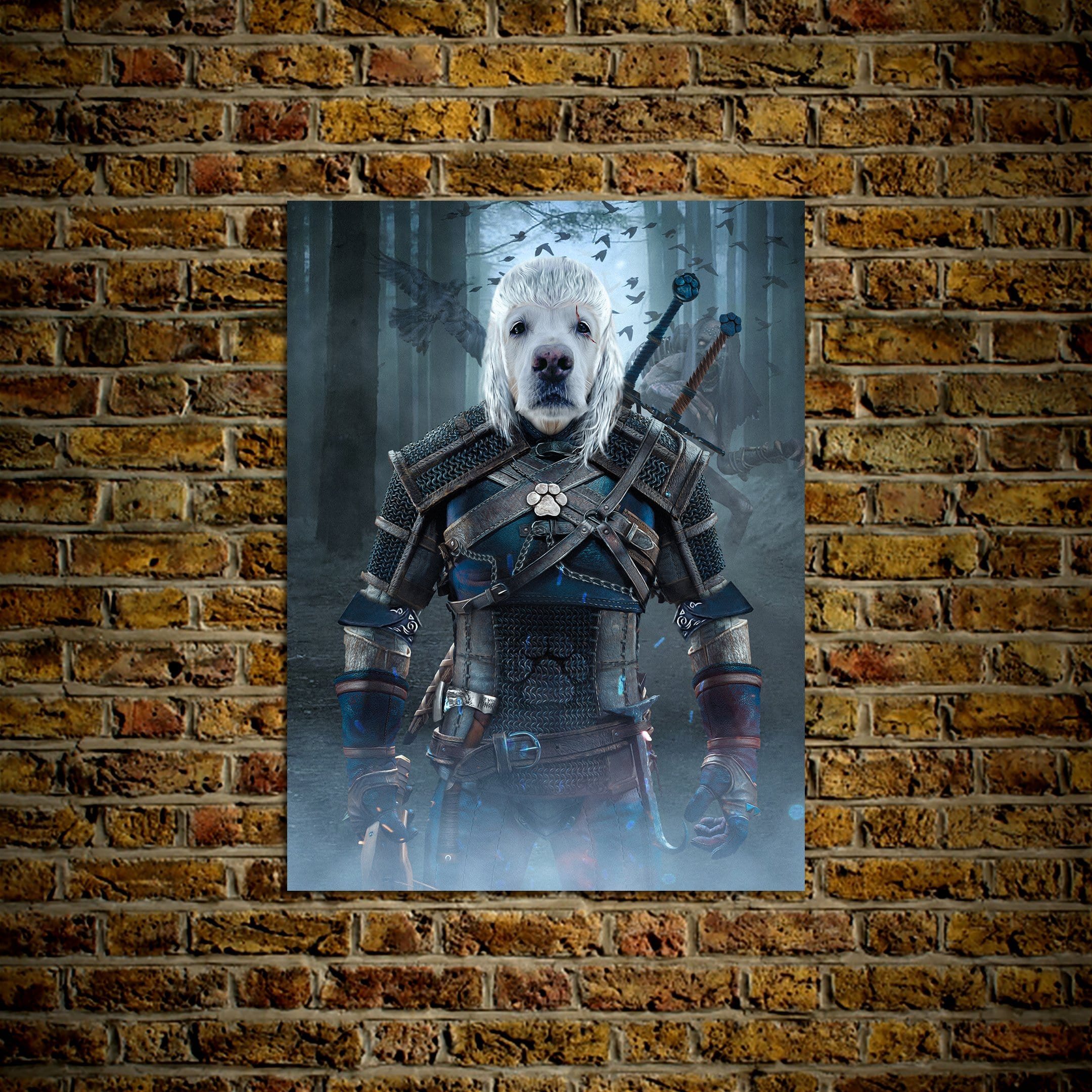 Póster Mascota personalizada &#39;The Witcher Doggo&#39;