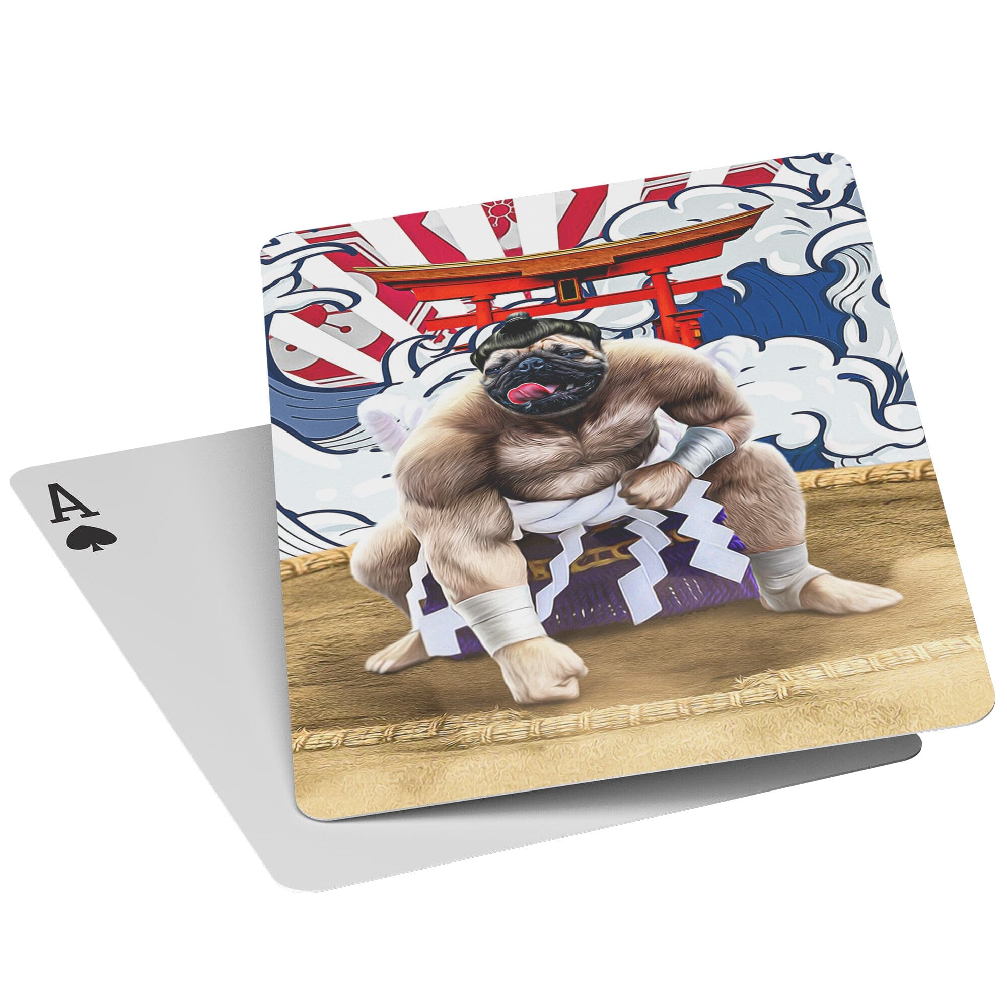 Naipes personalizados para mascotas &#39;El luchador de sumo&#39;