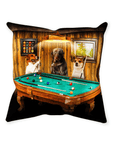 Cojín personalizado para 3 mascotas 'The Pool Players'