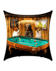 Cojín personalizado para 3 mascotas 'The Pool Players'