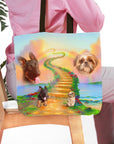 'The Rainbow Bridge 2 Pet' Bolsa de mano personalizada para 2 mascotas