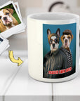 Taza personalizada para 2 mascotas 'Trailer Park Dogs 2'