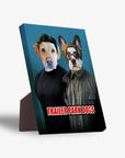 'Trailer Park Dogs 1' Lienzo personalizado para 2 mascotas de pie