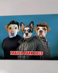 'Trailer Park Dogs 3' Lienzo personalizado para 3 mascotas