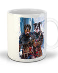 Taza personalizada con 2 mascotas 'Los guerreros vikingos'