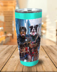 Vaso personalizado para 2 mascotas 'Los guerreros vikingos'