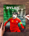 Rompecabezas personalizado para mascotas 'Wales Doggos Soccer'