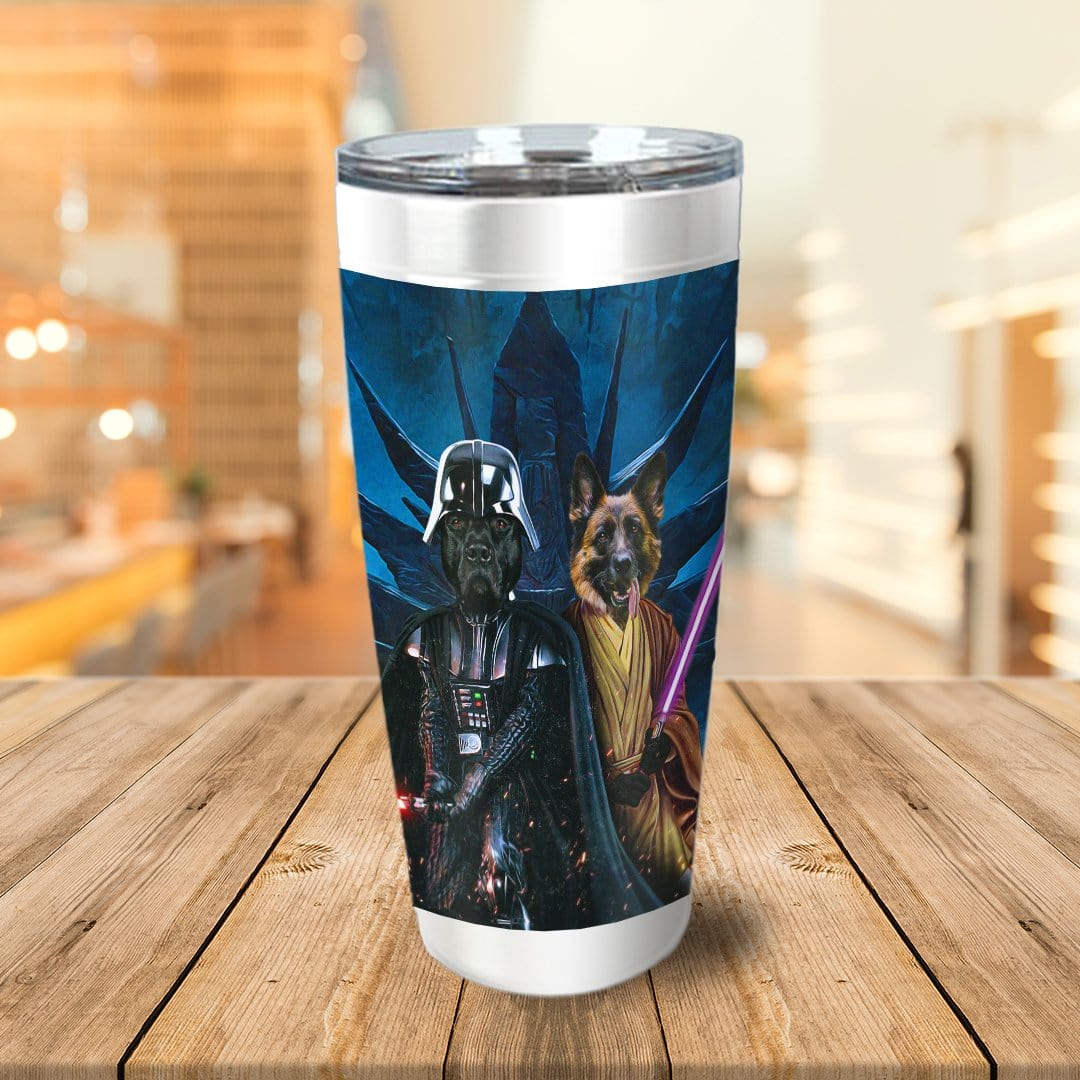 Vaso personalizado para 2 mascotas &#39;Darth Woofer &amp;amp; Jedi-Doggo&#39;